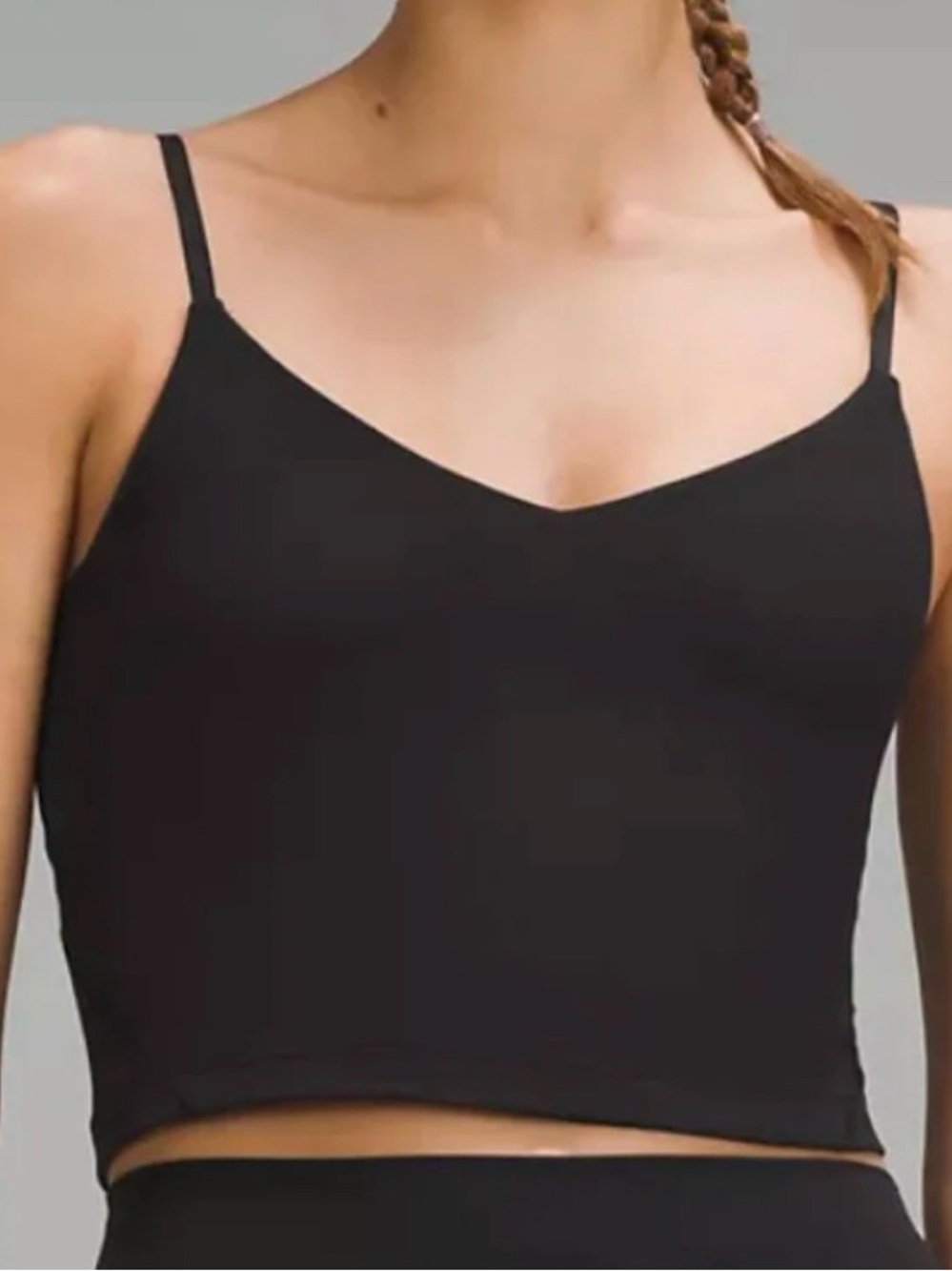 Black align cropped cami